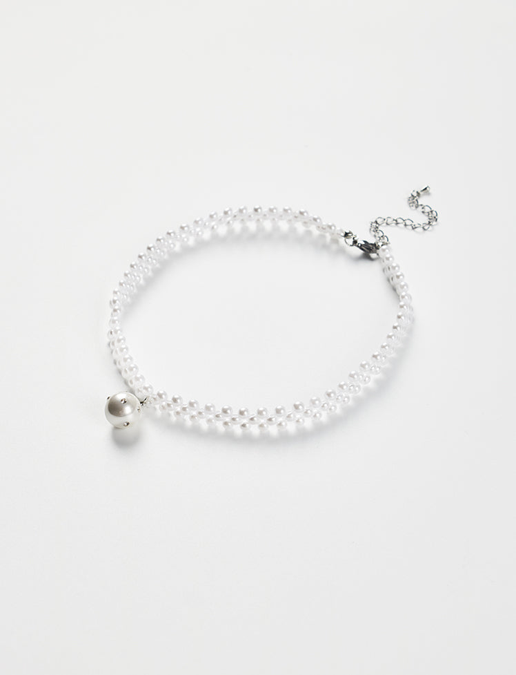 Woven Pearl Necklace