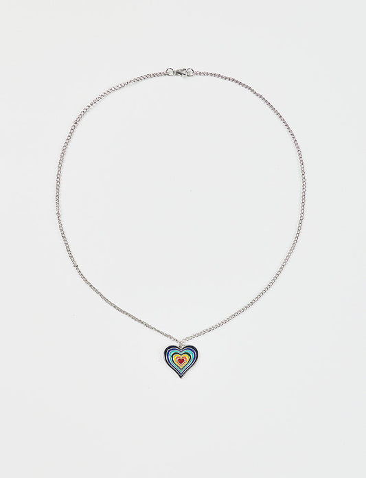 Rainbow Heart Necklace