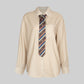 Badge Blazer & Shirt & & Vest & Skirt & Tie Five Piece Set