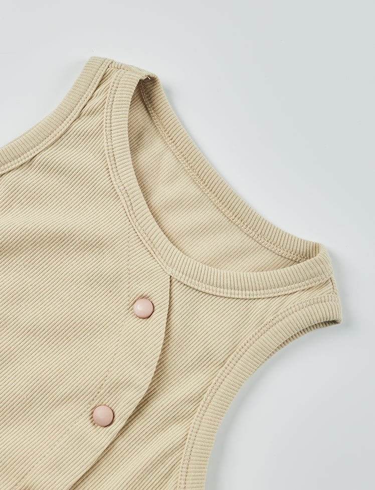 Buttons Solid Tank Top
