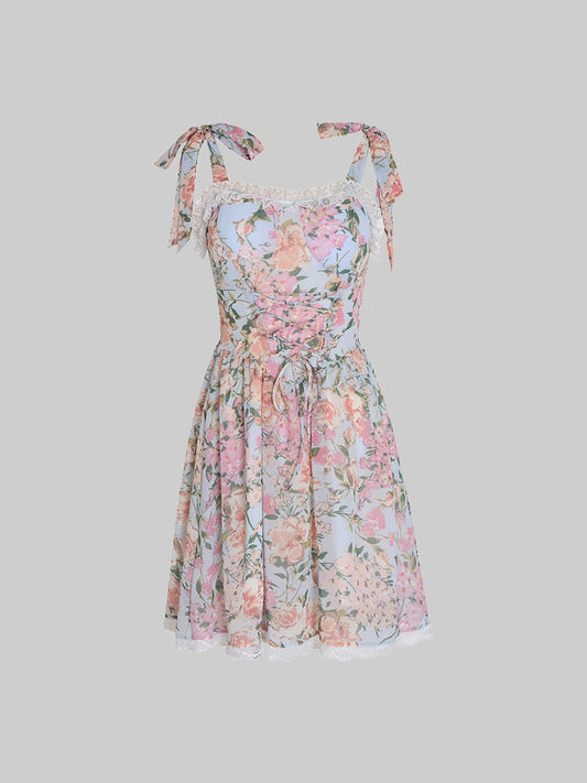 Floral Chiffon Lace Dress