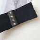 Vintage Three-row Black Leather Belt