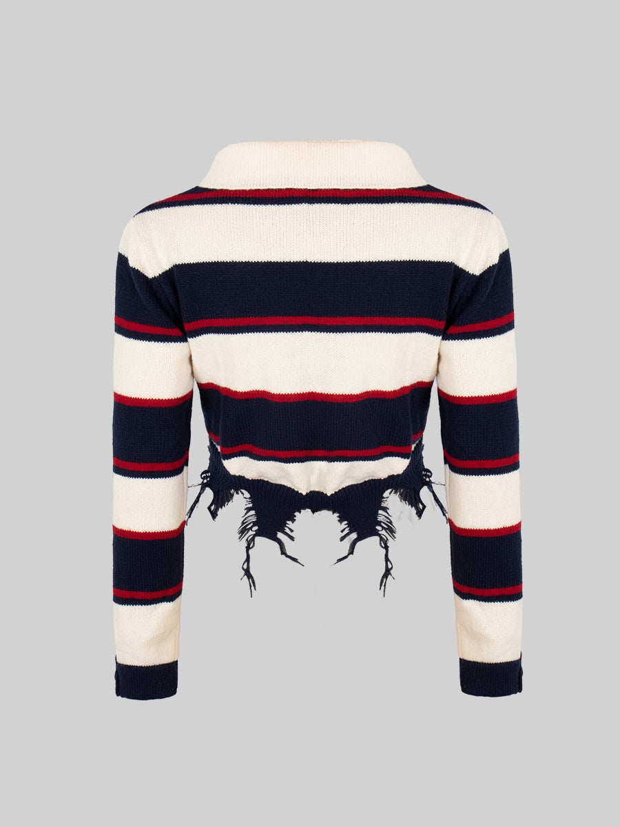 Loose Stripe Knit Sweater