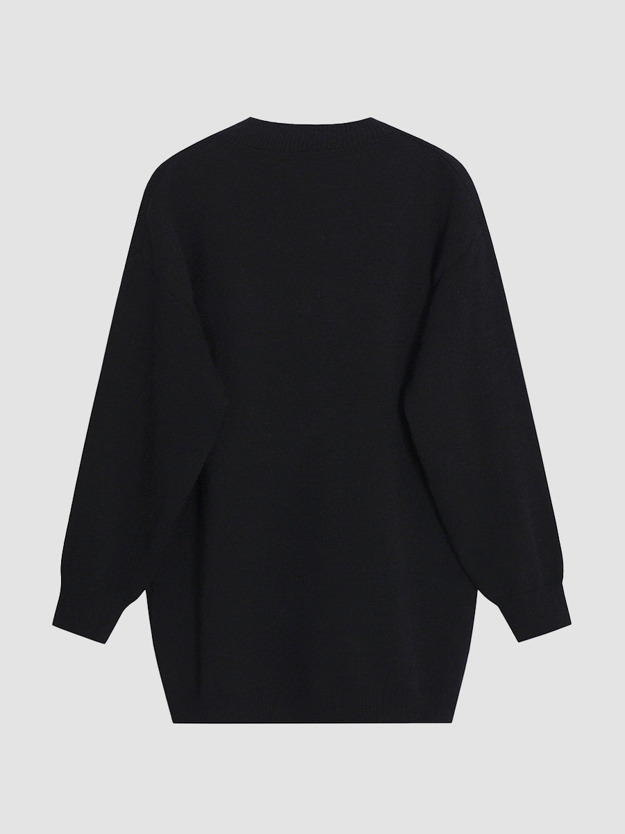 Puppy Pattern Knit Sweater