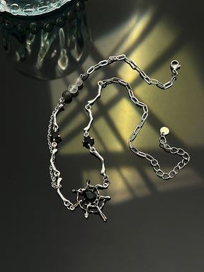 Black Diamond Spider Necklace