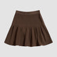 Belt Chain Pleated Mini Skirt