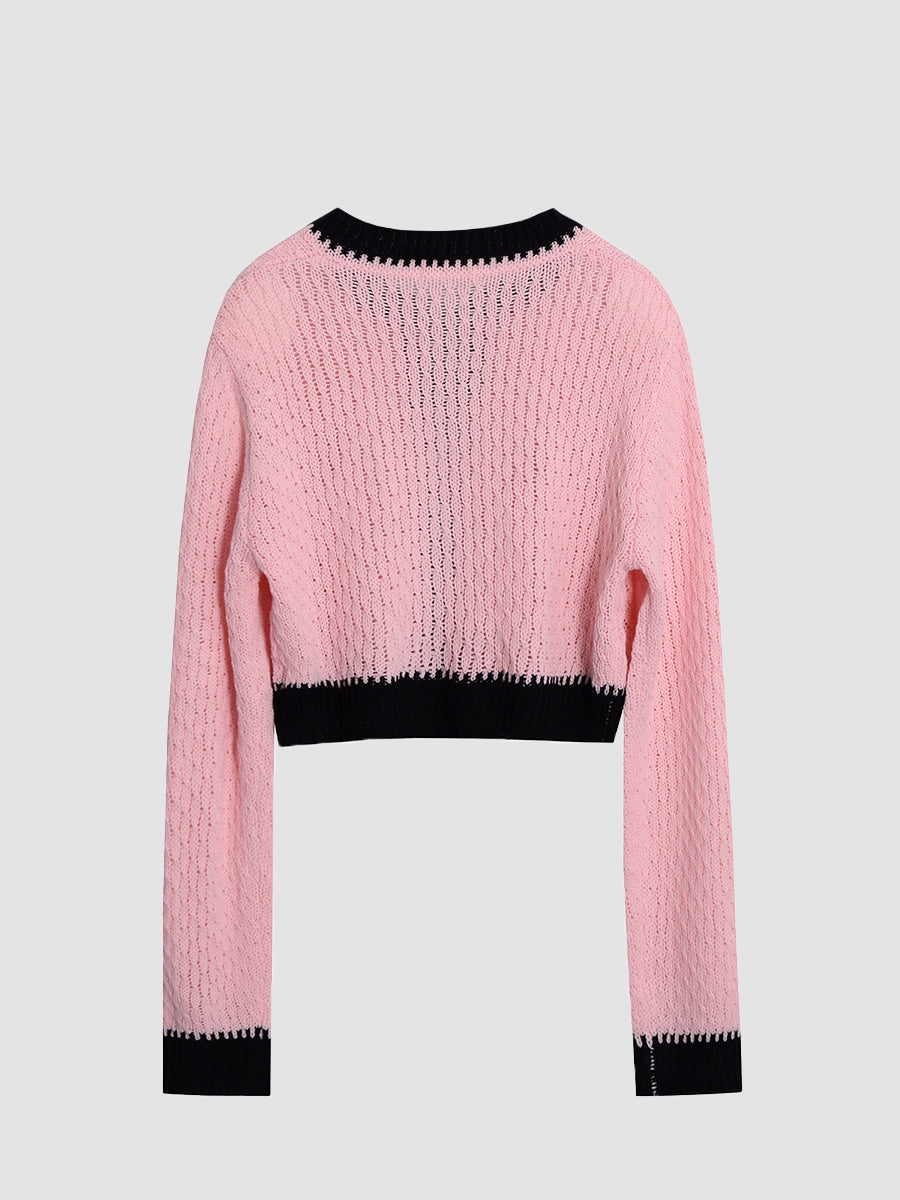 Knitted Cardigan Blouse