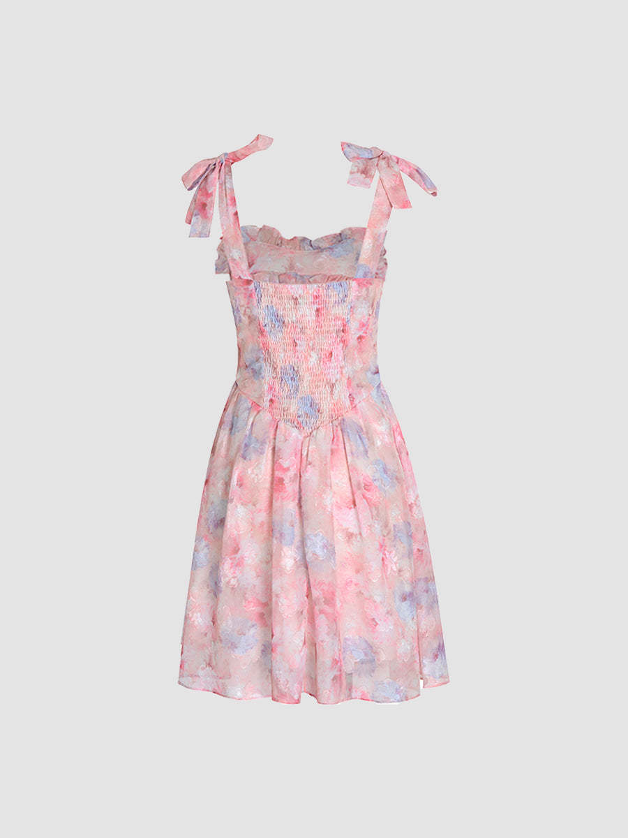 Floral Bow Camisole Dress
