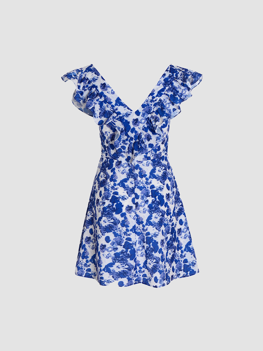 Celadon Square Neckline Short A-line Dress