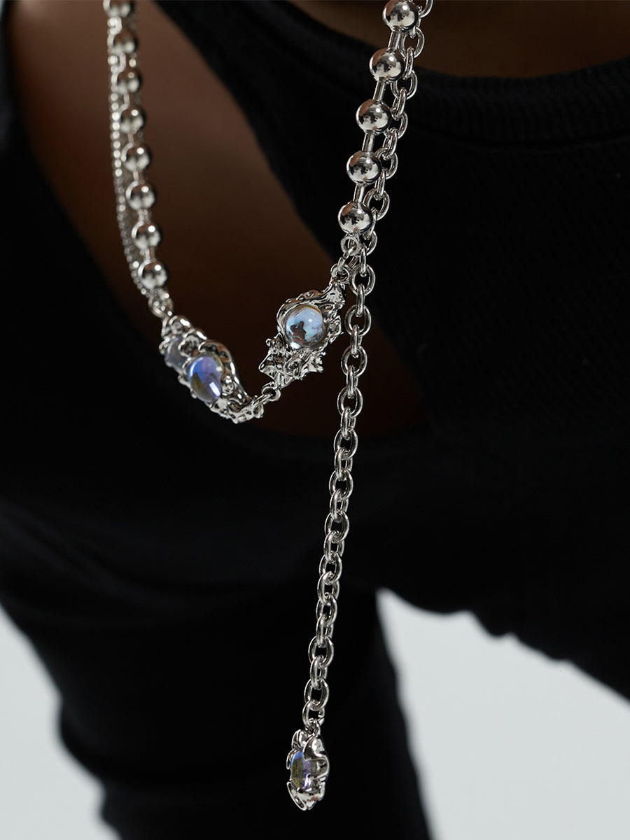 Unique Moonstone Silver Necklace