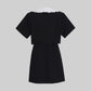 Elegant Short Sleeve Black Shirt Dress