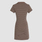 Striped stretch knit dress