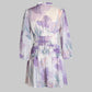 French Vintage Purple Floral Dress with Cami