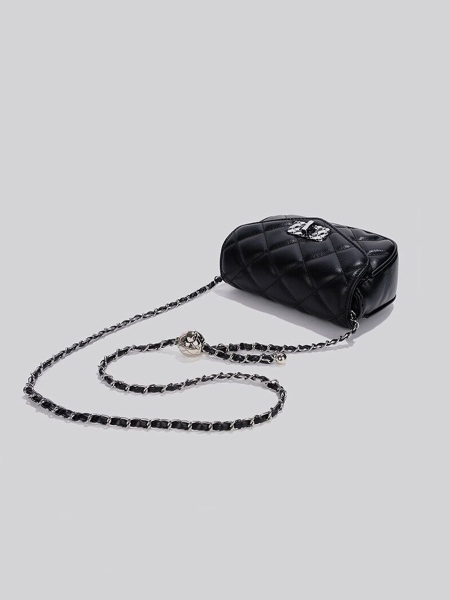 Leather Chain Rhombus Bag