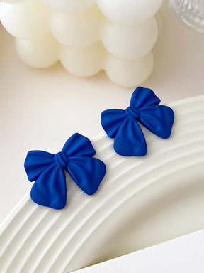 Klein Blue Bow Earrings