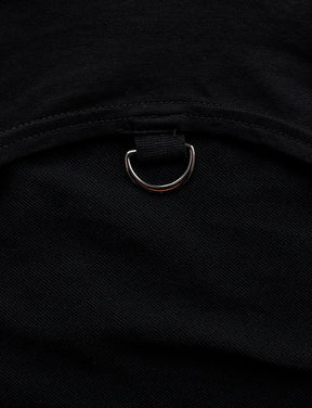 Black Hollow Strap Sweatshirt