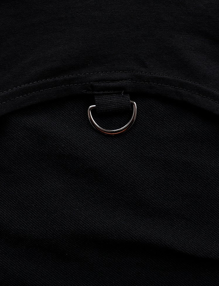 Black Hollow Strap Sweatshirt