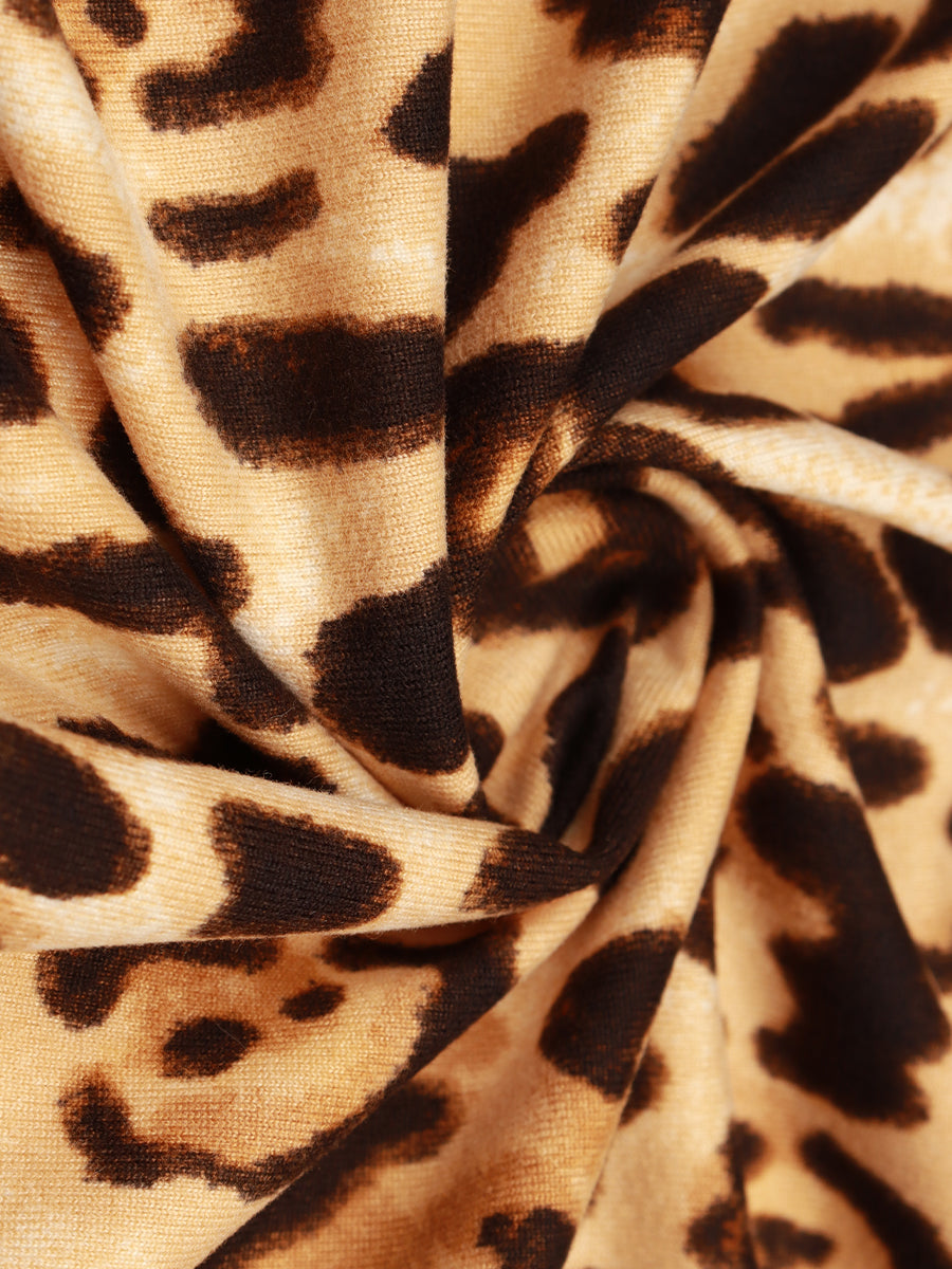 Leopard Print Straps Crop Halter Top