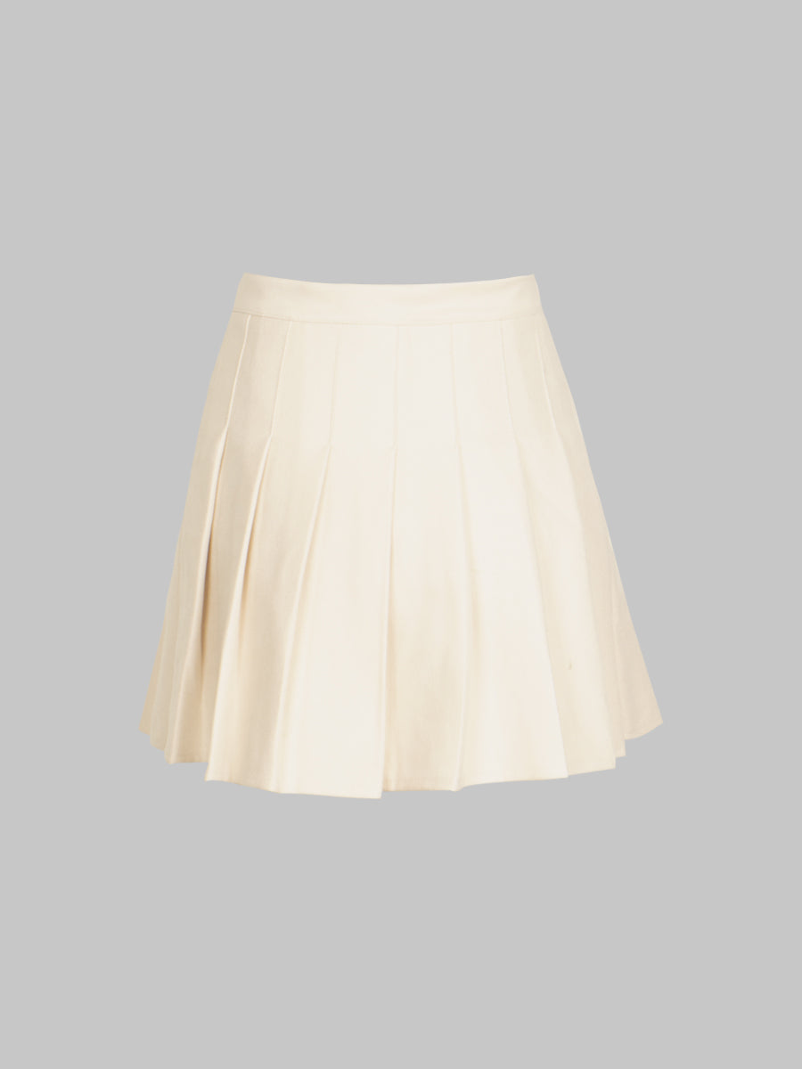 Tweed Pleated Skirt
