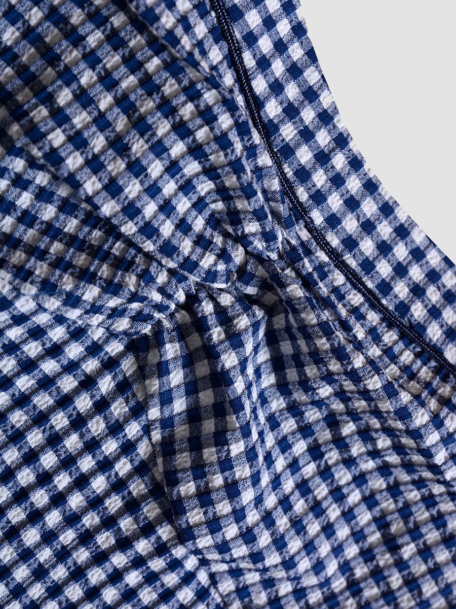 Blue Plaid Camisole Top