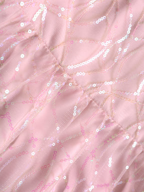 Sweetheart Hollow Bow Midi Pink Dress