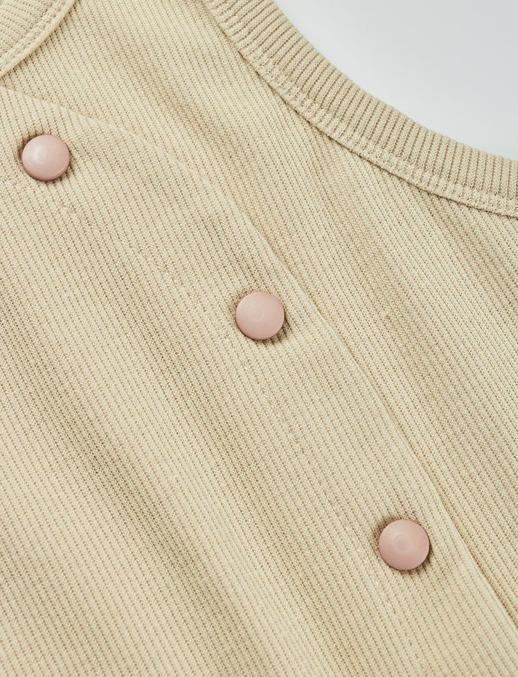 Buttons Solid Tank Top