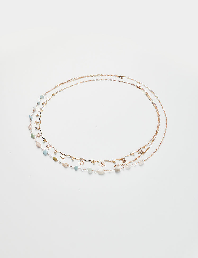 Butterfly Rhinestone Double Waist Chain