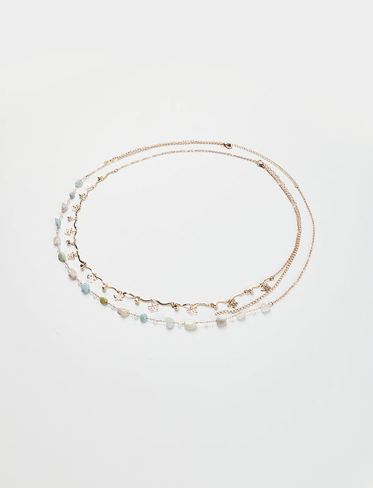 Butterfly Rhinestone Double Waist Chain