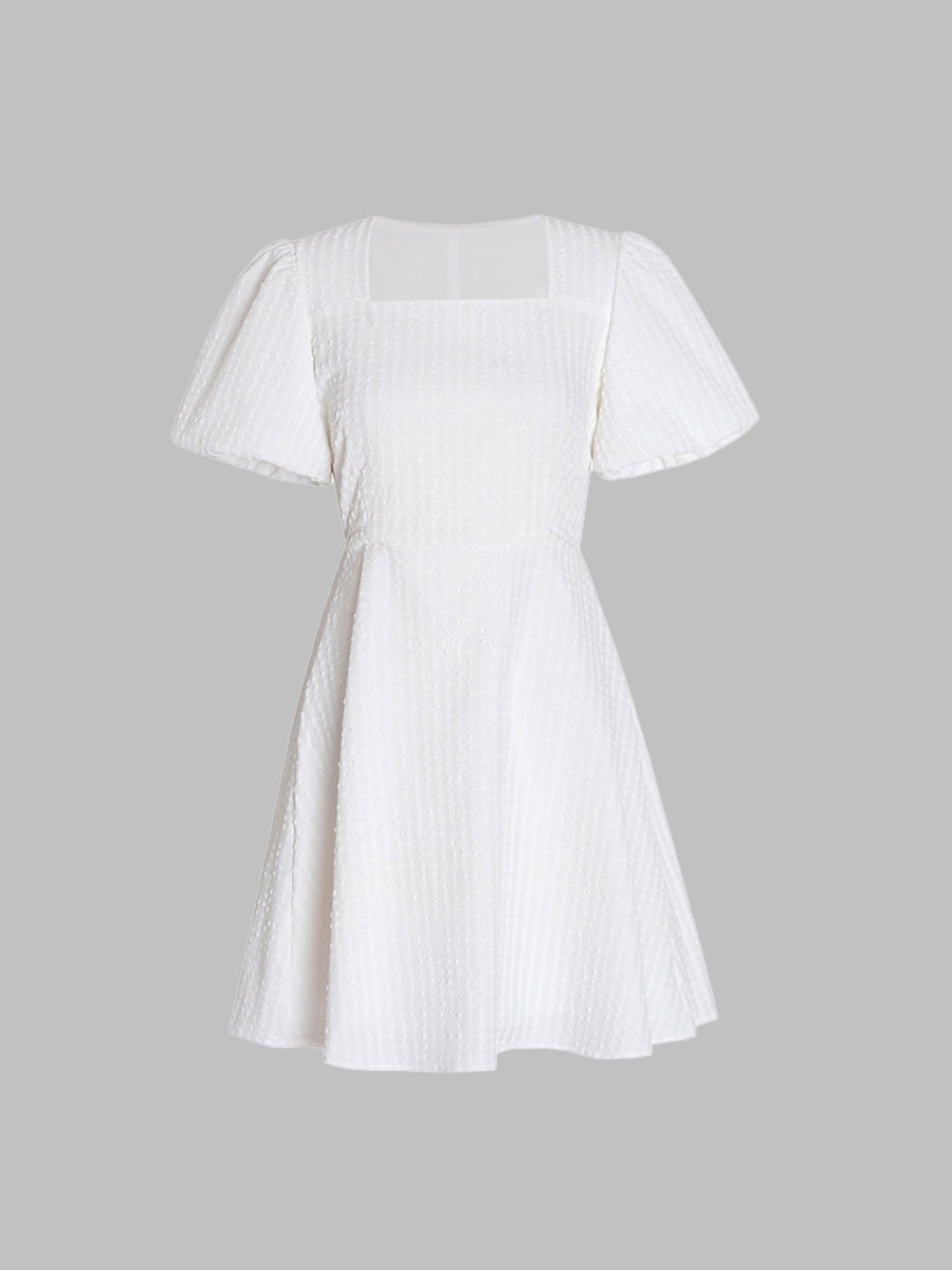 Summer Black And White Bow Dress