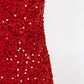Red Sequin Camisole Dress