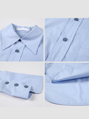 Basic Blue Loose Shirt