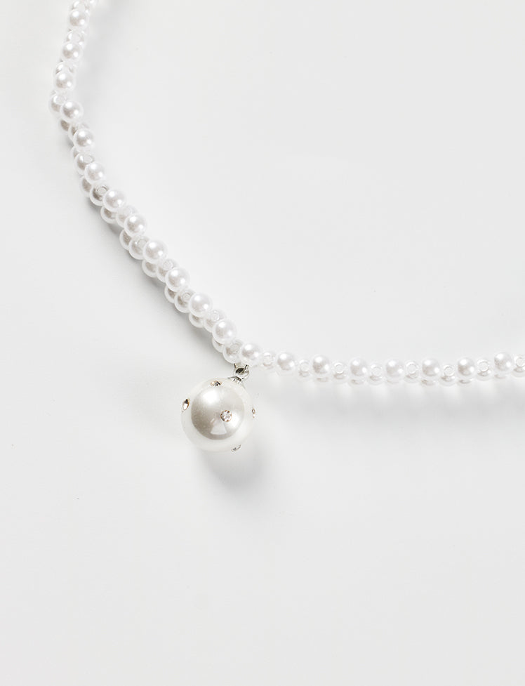 Woven Pearl Necklace