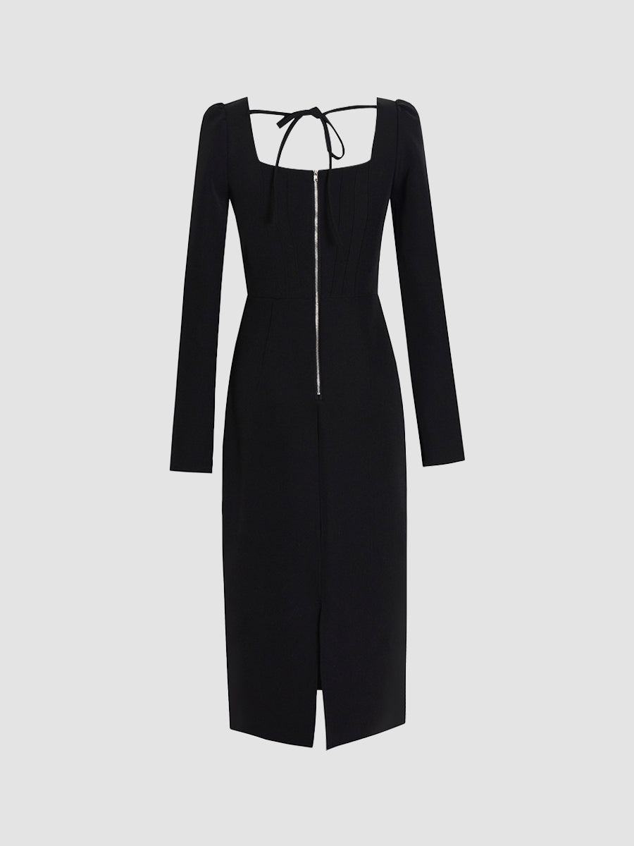 Hepburn Square Collar Dress