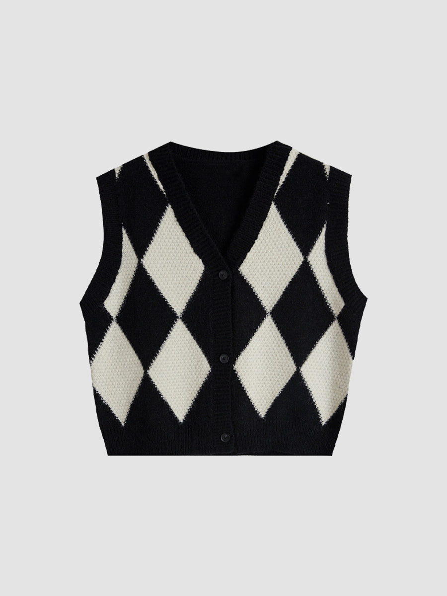 Diamond Vest Sweater