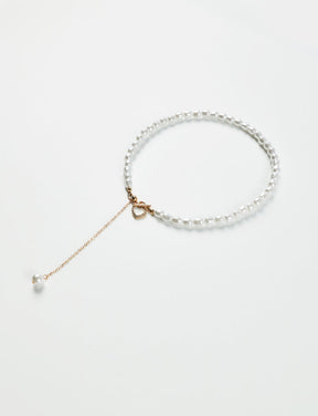 Heart Pearl Pendant Necklace