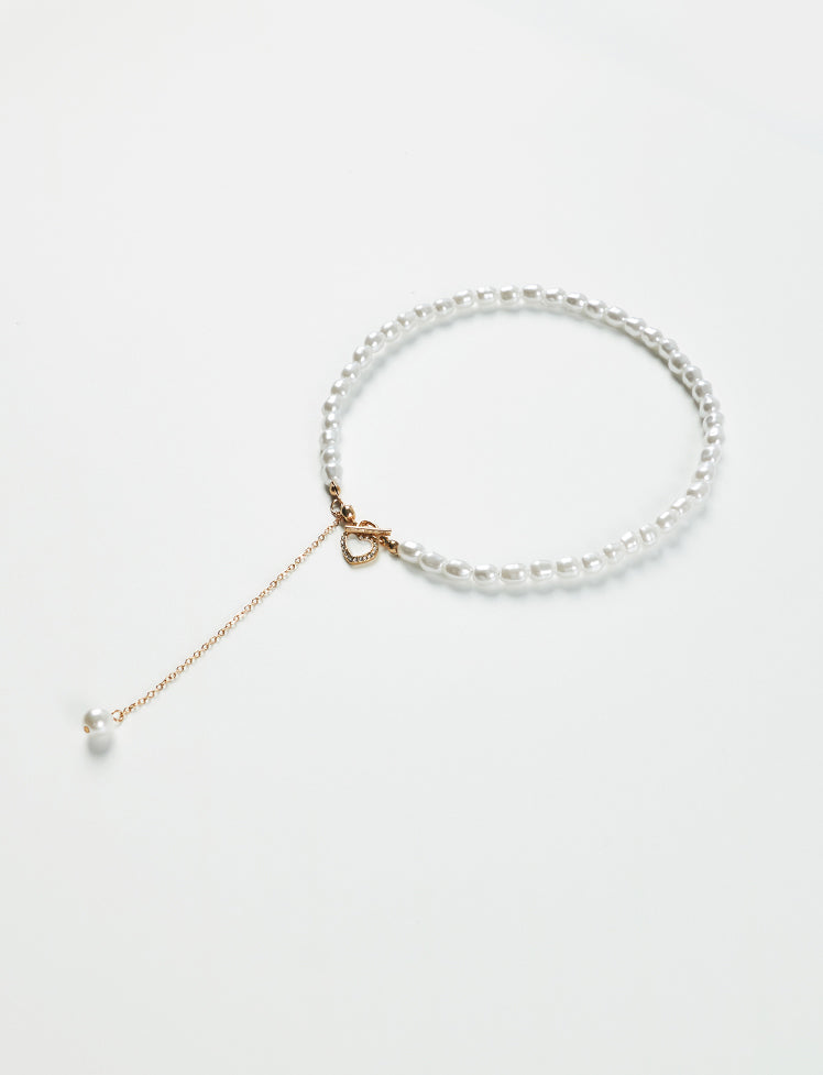 Heart Pearl Pendant Necklace
