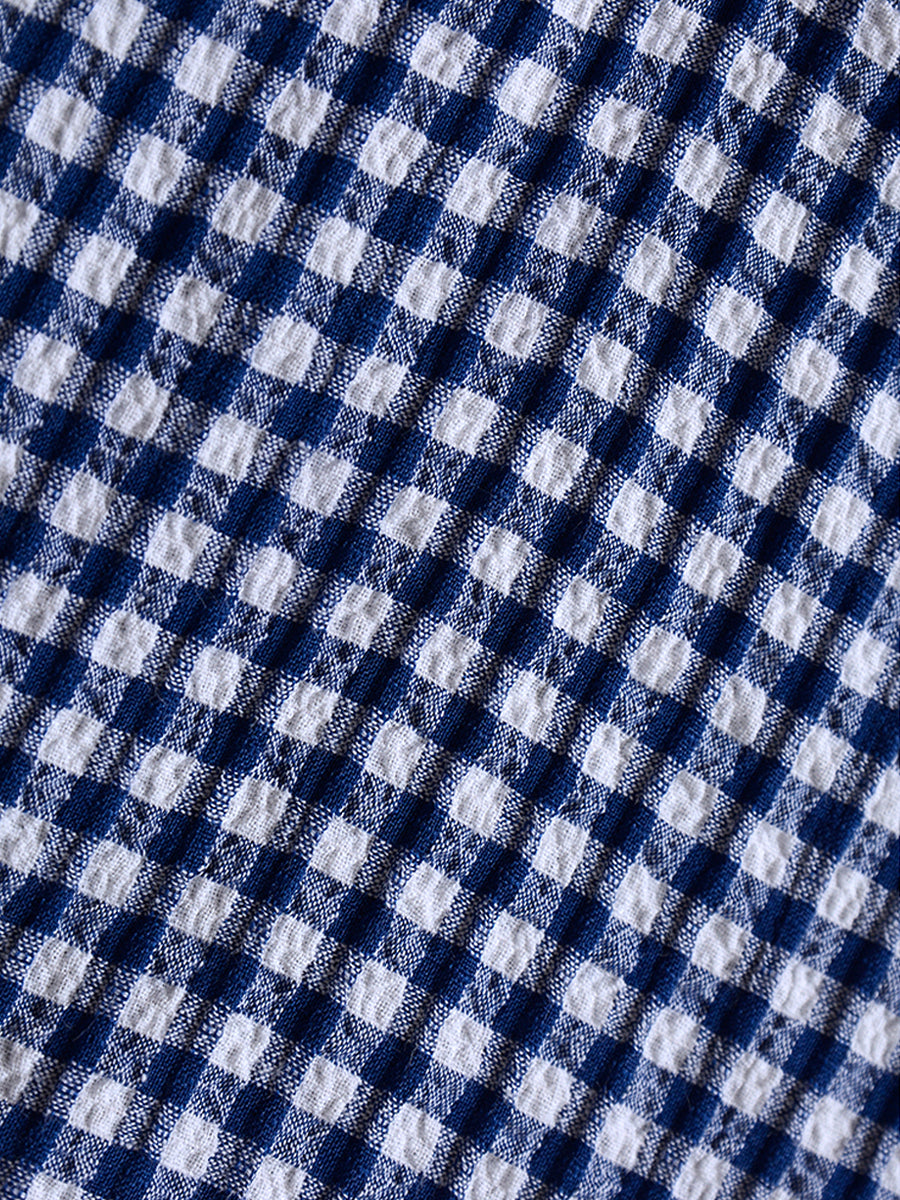 Blue Plaid Camisole Top
