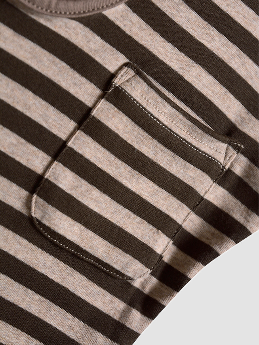 Striped stretch knit dress