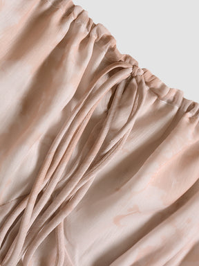 Gentle Tie-dye Print Midi Halter Dress