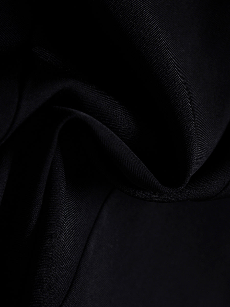 Black Short Sleeve Suit Dress