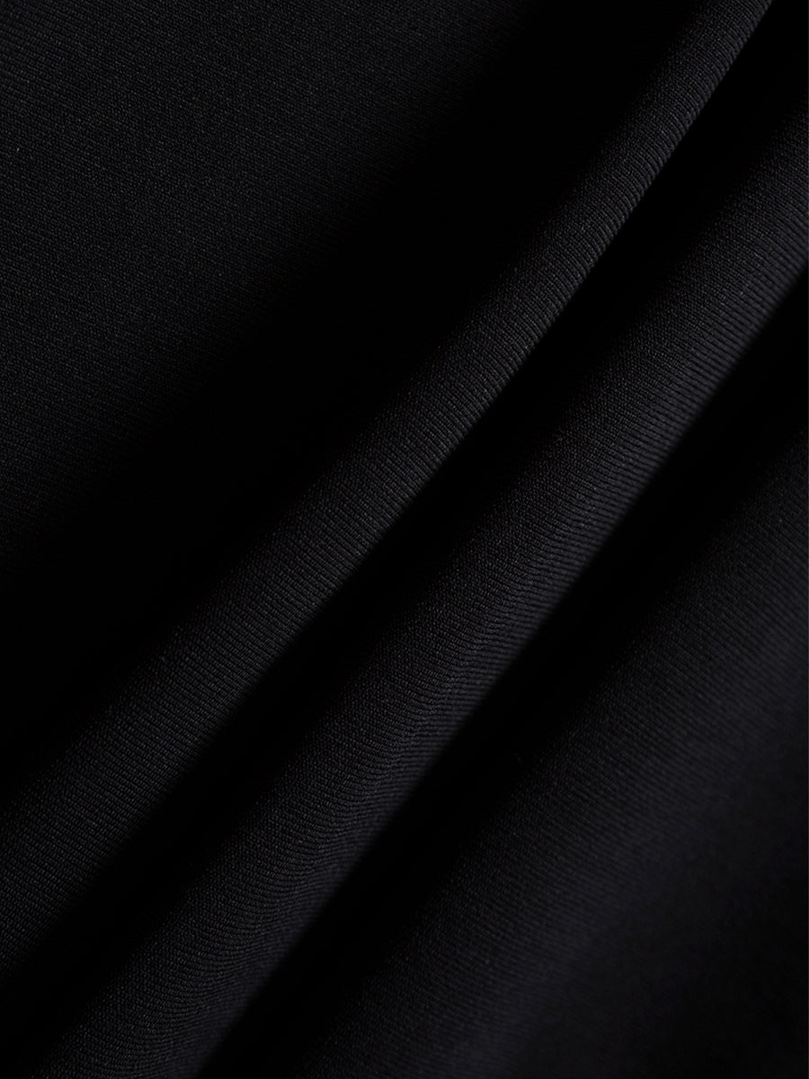 Polo Solid Color Patchwork Dress