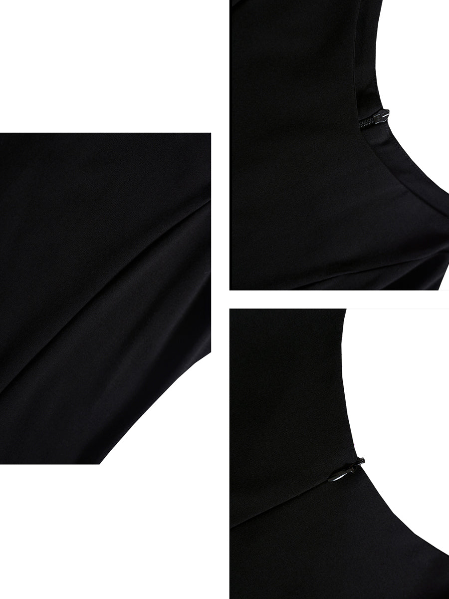 Classic Black Halter Dress