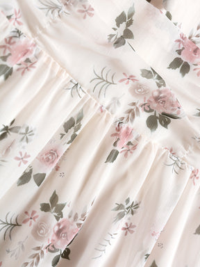 Elegant Floral Chiffon Dress