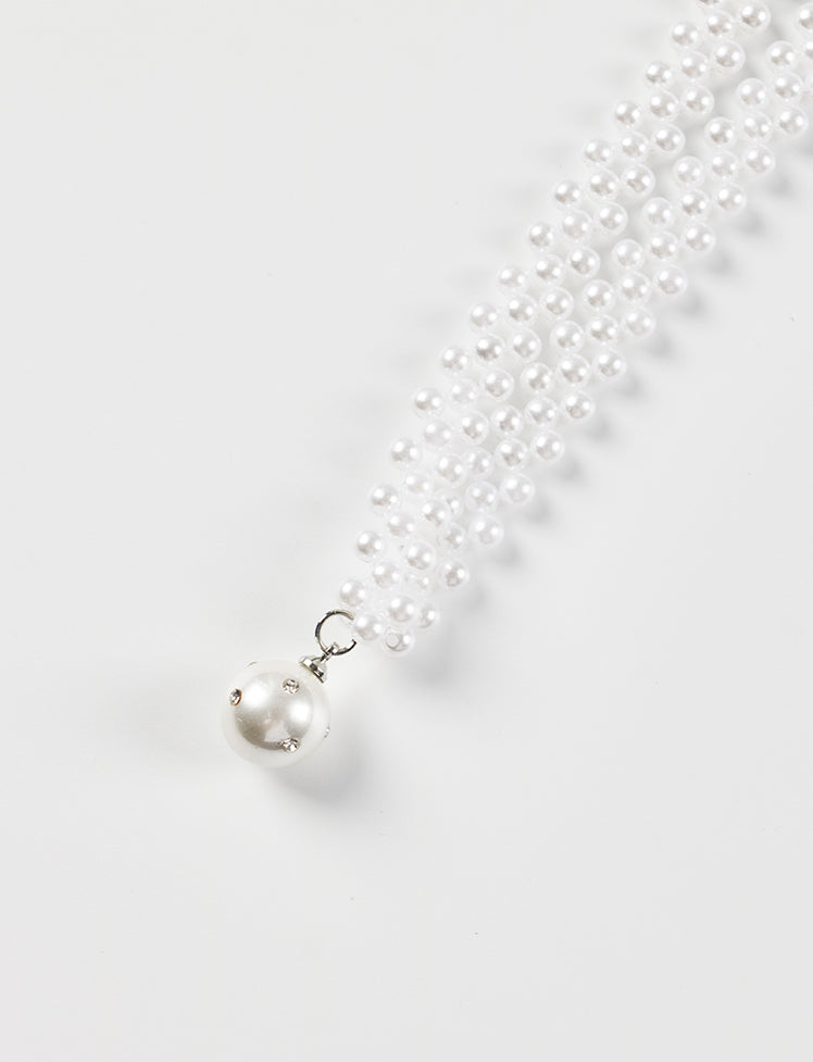 Woven Pearl Necklace