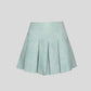 Green Bow Tweed Top&Mini Skirt Set