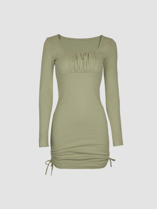 Drawstring Tight Dress