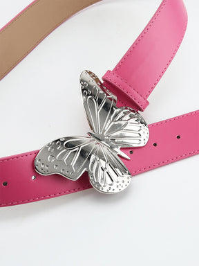 Y2K Butterfly Pattern Wide Belt