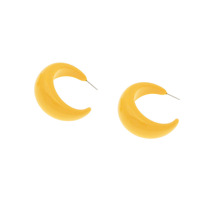 C-shaped Vintage Acrylic Earrings