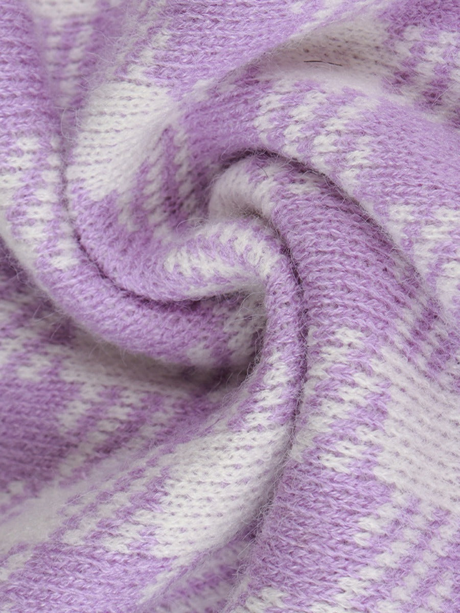 Plaid Floral Button Top