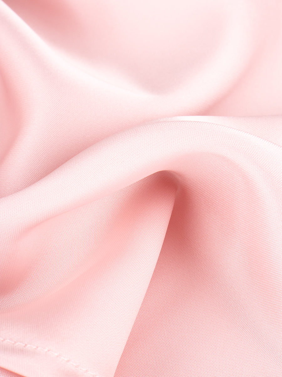 Feather Satin Pink Dress